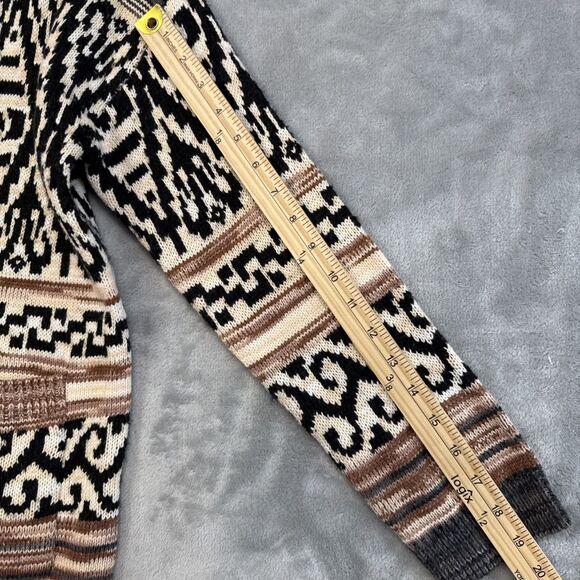 Lucky Brand Women’s M Multicolor Striped Cardigan Sweater 3 Button Knit - Picture 4 of 8